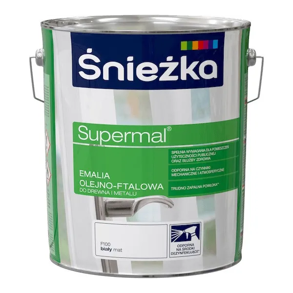 SUPERMAL 10L BIAŁY MAT Farba Olejna