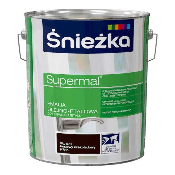 SUPERMAL 10L BRĄZ CZEKOLADOWY Farba Olejna