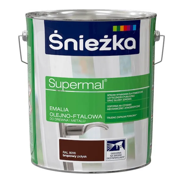 SUPERMAL 10L BRĄZOWY Farba Olejna