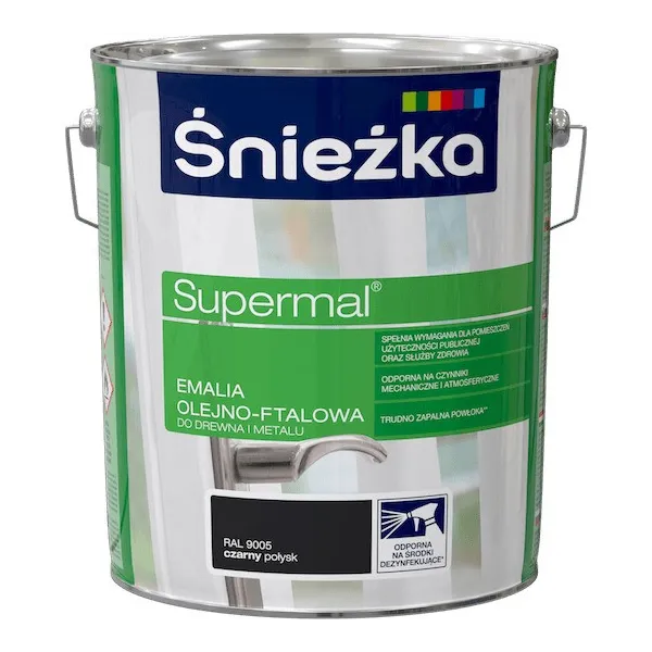 SUPERMAL 10L CZARNY Farba Olejna