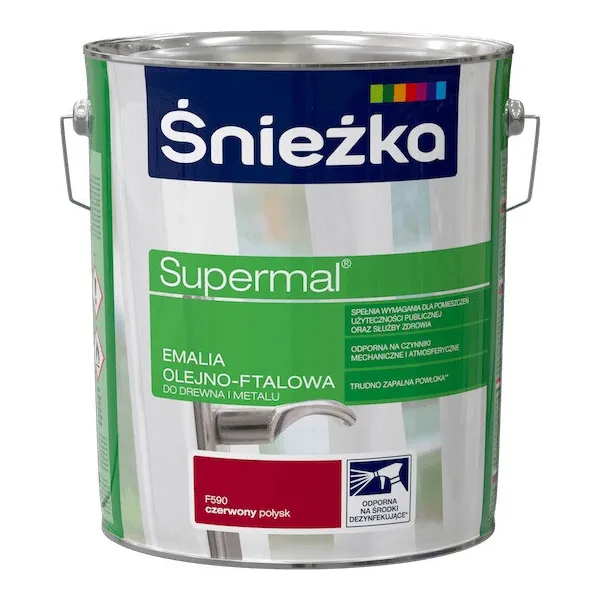 SUPERMAL 10L CZERWONY Farba Olejna