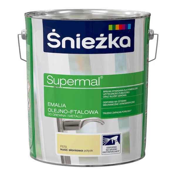 SUPERMAL 10L KOŚĆ SŁONIOWA Farba Olejna