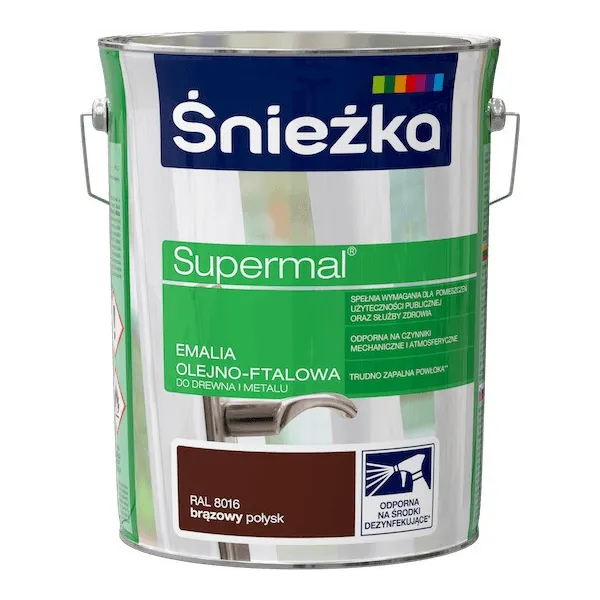 SUPERMAL 5L BRĄZOWY Farba Olejna