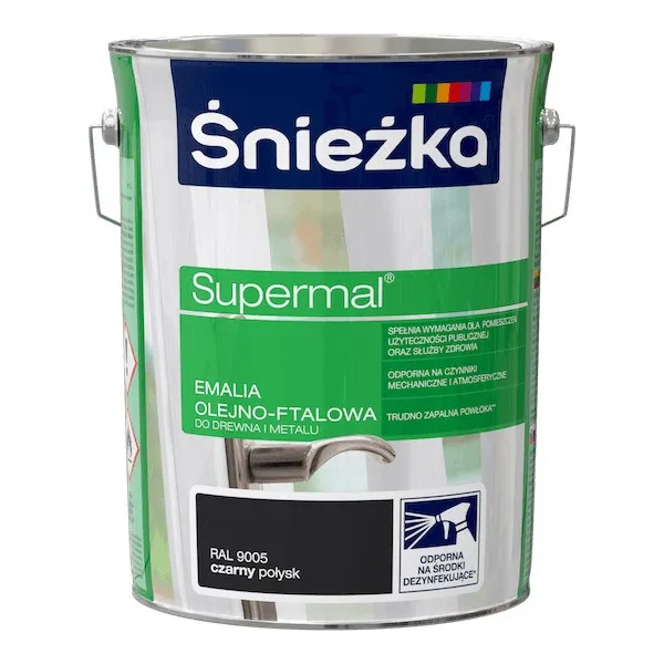 SUPERMAL 5L CZARNY Farba Olejna