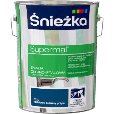 SUPERMAL 10L KOŚĆ SŁONIOWA Farba Olejna Emalie olejne Nowy Sącz