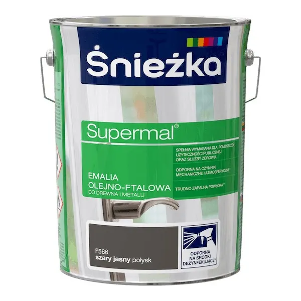 SUPERMAL 5L SZARY JASNY Farba Olejna