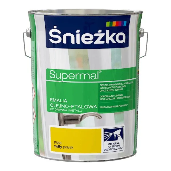 SUPERMAL 5L ŻÓŁTY Farba Olejna