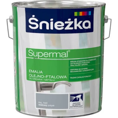 SUPERMAL 0.8L POPIELATY ŚRED.F107 MAT Farba Olejna Emalie olejne Nowy Sącz