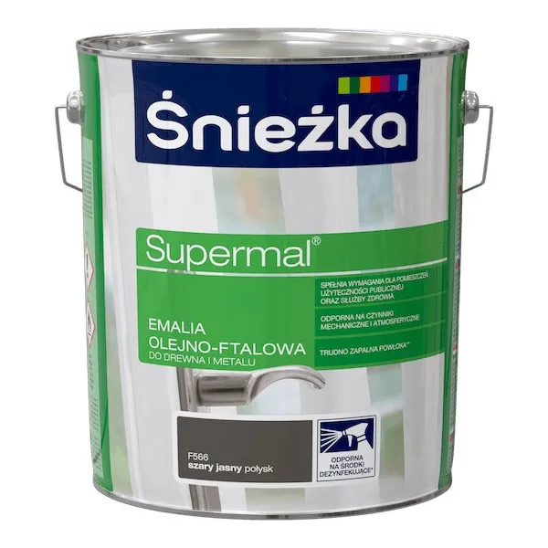SUPERMAL 10L SZARY JASNY Farba Olejna