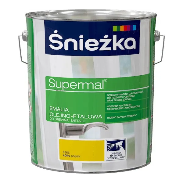 SUPERMAL 10L ŻÓŁTY Farba Olejna