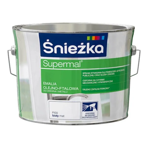 SUPERMAL 2.5L BIAŁY MAT Farba Olejna