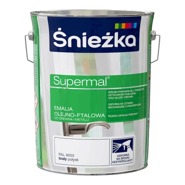 SUPERMAL 5L BIAŁY Farba Olejna