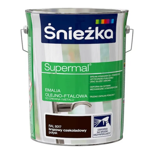SUPERMAL 5L BRĄZ CZEKOLADOWY Farba Olejna