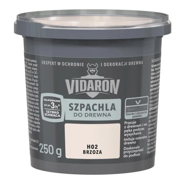 VIDARON SZPACHLA DO DREWNA BRZOZA 0.25KG