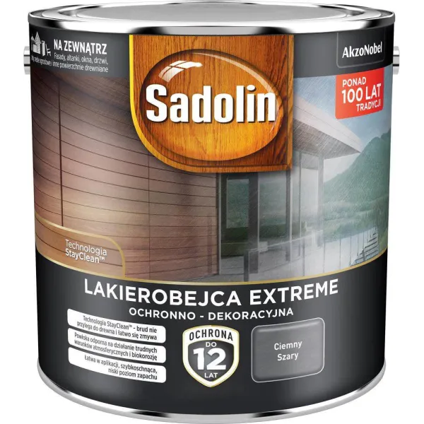 LAKIEROBEJCA EXTREME SADOLIN 2.5L CIEMNY SZARY