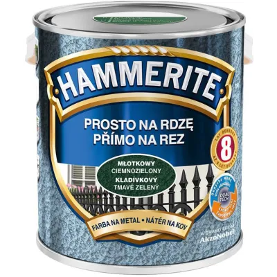 HAMMERITE FARBA NA RDZĘ 2.5L MŁOTKOWY CIEMNOZIELONY