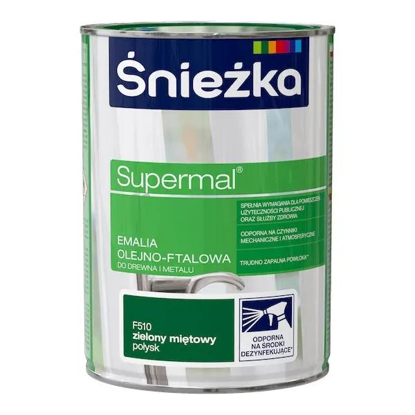 SUPERMAL 0.8L ZIELONY MIĘTOWY Farba Olejna
